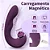 Sugador Com Pulsação Vibrador de Clitóris Ponto G Multifuncional 3 Em 1 Vibra Pulsa Suga  Recarregável USB-- ROXO- - Imagem 4