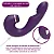 Sugador Com Pulsação Vibrador de Clitóris Ponto G Multifuncional 3 Em 1 Vibra Pulsa Suga  Recarregável USB-- ROXO- - Imagem 5