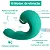 Sugador Com Pulsação Vibrador de Clitóris Ponto G Multifuncional 3 Em 1 Vibra Pulsa Suga Recarregável USB- VERDE- - Imagem 5