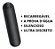 Golden Mini Bullet -Vibrador Cor BLACK-RECARREGAVEL– 10 Modos de Vibração – - Imagem 5