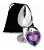 Plug Anal de Coração em Aço - Dourado Com Roxo- Tamanho G- - Imagem 6