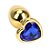 Plug Anal de Coração em Aço - Dourado Com ROXO- Tamanho P- - Imagem 2