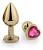 Plug Anal de Coração em Aço - Dourado Com ROSA- Tamanho P- - Imagem 4