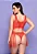 Body Arrastão Aberto na Frente e Atrás Com Franjas na Cintura - Pura Sedução e Estilo-COR VERMELHO- Y2142- - Imagem 3
