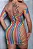 Vestido BODYSTOCKING MULTICOLOR Com Recortes VAZADOS-Y2143 - Imagem 4