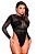 Body Com Mangas Longas e Strass- Se Ajusta Ao Corpo De Forma Perfeita, Realçando As Curvas Com Leveza - Imagem 1
