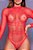 Body Mangas Longas e Abertura Nas Costas- Tamanho Único -Vermelho Sexy - - Imagem 2