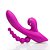 Vibrador com Tripla Estimulação- Aveludado Possui 3 Estimuladores Para Uma Diversão Completa- Clitóris-Vaginal e Ânus-re - Imagem 1