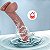 Pênis Realístico com Ventosa- Lubrificar Antes da Penetração Para Uso Anal ou Vagina-- 20,0 x 3,8 ( Medidas Aproximadas) - Imagem 6
