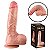 Pênis Realístico com Ventosa - Silicone Líquido -Lubrificar Antes da Penetração Para Uso Anal ou Vaginal 24,0 x 4,8cm (Medidas Aproximadas) - Imagem 1
