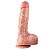 Pênis Realístico com Ventosa - Silicone Líquido -Lubrificar Antes da Penetração Para Uso Anal ou Vaginal 24,0 x 4,8cm (Medidas Aproximadas) - Imagem 3