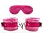 Kit Bondagem em Pelúcia Contém: 01 Algema 01 Venda-(Rosa Neon) - Imagem 4