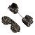 Kit Bondagem em Pelúcia Contém: 01 Algema 01 Venda-(Estampa Animal Print) - Imagem 1