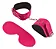 Kit Sensual- Contem 1 Algema1 Venda em Couro Sintético - ROSA NEON- - Imagem 1