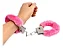 Algemas De Metal Pelúcia Removível Com Chave Fantasia Cor Rosa - Imagem 3