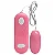 Vibrador Cápsula Vibratória com 5 Modos de Vibração Cor Rosa com Branco ( PILHAS DE BRINDE) - Imagem 1
