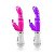 Vibrador Feminino Ponto G com Plug Lateral com 10 Funções  Jelly Duplo Moto- Roxo 2 PILHAS BRINDE - Imagem 2