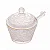 Meleira de Cristal Fio de Ouro c/ colher e Tampa  PETRA 10cm - Imagem 1