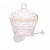 Meleira de Cristal Fio de Ouro c/ colher e Tampa  PETRA 10cm - Imagem 3