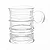 Cj 6 Canecas de Vidro Vintage  95ml - Imagem 2