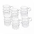 Cj 6 Canecas de Vidro Vintage  95ml - Imagem 1