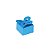 Caixa de presente 3x4,5x4,5cm - azul - Imagem 1