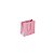 Sacola de papel colorida 10X10X5cm - rosa - Imagem 1