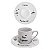 Jogo C/12 peças Xícaras c/pires Café Porcelana 90ml Hauskraft - Imagem 1