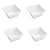 Jogo 4 Petisqueiras Porcelana Clean Branco 7x7x4cm Bon Gourmet - Imagem 2