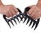 2 Garras De Urso Para Churrasco, Salada Desfiador Resistente Plástico Preto - Imagem 1