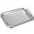 Bandeja Retangular Com Alça Em Aço Inox 41X29Cm - Unyhome - Imagem 1