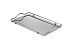 Bandeja Retangular Em Inox Com Alças  34,5Cm X 21,5CM - Imagem 1