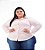 Camisa Tricoline Feminina Stretch Rosa Claro Plus Size Xp Ao G5 3150 - Imagem 1