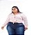Camisa Tricoline Feminina Stretch Rosa Claro Plus Size Xp Ao G5 3150 - Imagem 3