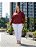 Calça Branca Sarja Stretch Plus Size Do 44 ao 70 1452 - Imagem 1