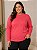 Blusa Feminina Gola Alta Elastano Coral Plus Size Do XP ao XG - Imagem 1