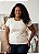 T-shirt Basíca Feminina 100% Algodão Off-White - Imagem 1