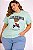 Camiseta Estampada Feminina Urso Verde Plus size Do XP ao G5 - Imagem 2