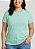Camiseta Básica Feminina Verde-água Plus size do XP ao G5 - Imagem 2