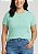 Camiseta Básica Feminina Verde-água Plus size do XP ao G5 - Imagem 3