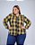 Camisa Feminina Xadrez Flanelada Pequenos Defeitos Plus Size - Imagem 3