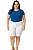 Bermuda Branca de Sarja Stretch Feminina Plus Size 44 ao 70 3446 - Imagem 1