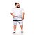 Bermuda Canvas Estampada Meio Elastico 01 100 % Algodão Do 50 ao 80 2218 - Imagem 3
