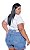 Short Saia Jeans Stretch Lavagem Clear Sky Plus Size 44 ao 70 3440 - Imagem 2