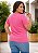 Camiseta Básica Feminina Rosa Pink Plus Size XP ao G5 - Imagem 3