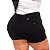 Short Feminino Preto Elastano Rasgado Com Barra desfiada 44 Ao 70 3271 - Imagem 5