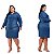 Vestido Jeans Stretch Feminino Plus Size Pequenos Defeitos - Imagem 1