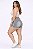 Short Jeans Feminino Barra Desfiada Detalhe Metalizado Lateral 44 Ao 70 3459 - Imagem 2