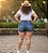 Short Jeans Stretch Com Puido e Barra Desfeita Feminino Plus Size 44 Ao 70 3454 - Imagem 2
