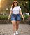 Short Jeans Stretch Com Puido e Barra Desfeita Feminino Plus Size 44 Ao 70 3454 - Imagem 4